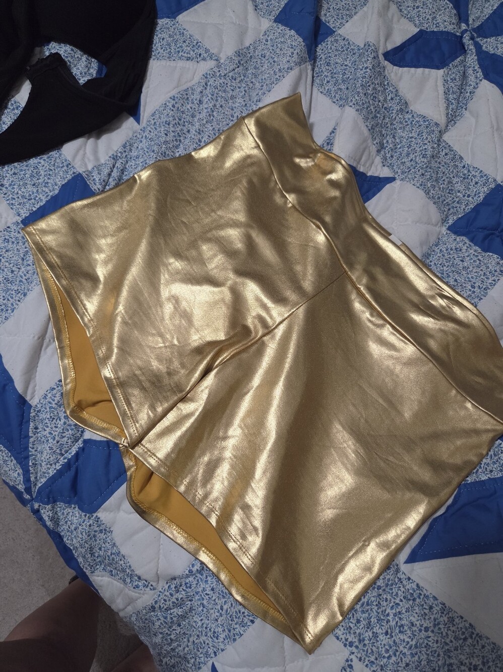 Plus Size Gold Booty Shorts